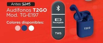 Chedraui Audífonos t2go oferta