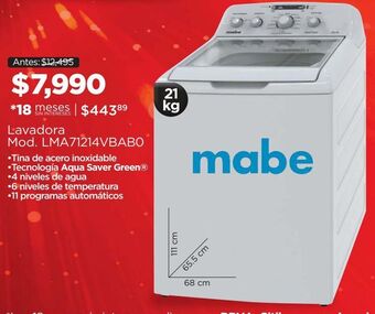 Chedraui Lavadora mabe oferta