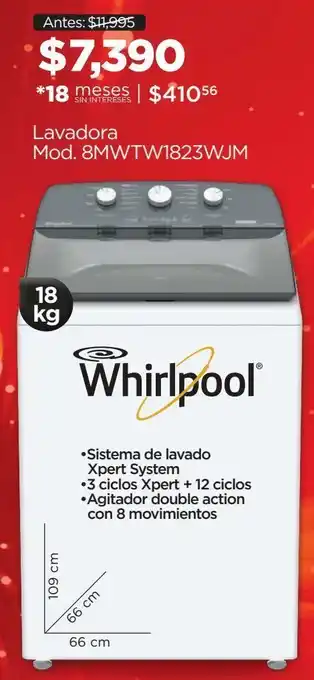 Chedraui Lavadora whirlpool oferta