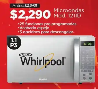 Horno microondas whirlpool