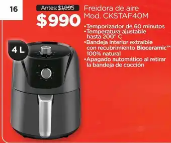 Chedraui Freidora de aire oster oferta