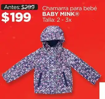 Chamarra para bebé baby mink