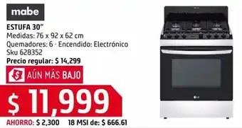 Sodimac Homecenter Mabe 76 x 92 x 62cm oferta