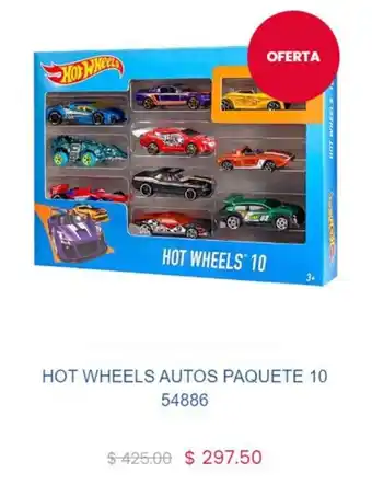 Hot Wheels Autos Paquete 10 54886