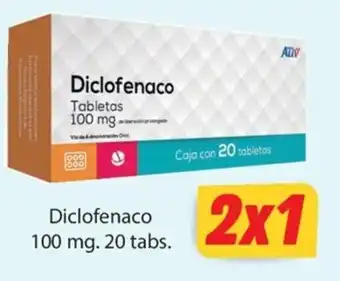 Diclofenaco 2 x 100mg 20 tabs.