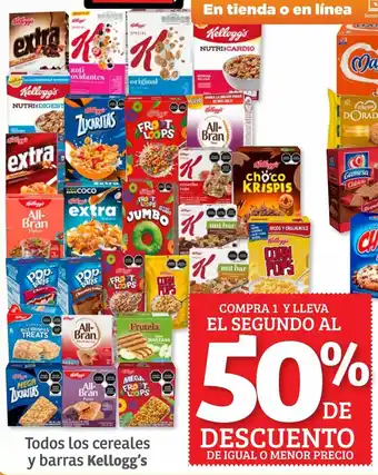 Soriana Híper Todos Los Cereales y Barras Kellogg's oferta