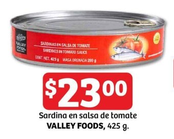 Soriana Híper Sardina en Salsa de Tomate Valley Foods, 425g oferta