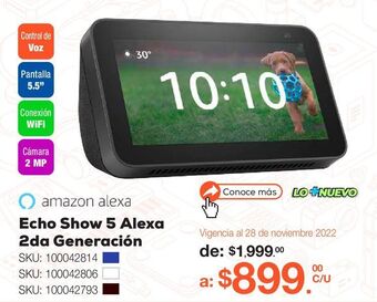 RadioShack Amazon echo show 5 alexa 2da generación / negro oferta
