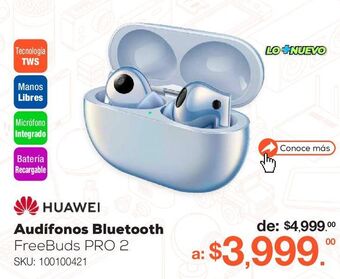RadioShack Audífonos inalámbricos bluetooth huawei freebuds pro 2 / in ear / azul oferta