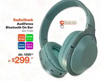 RadioShack Audífonos bluetooth radioshack x1003 / on ear / verde oferta