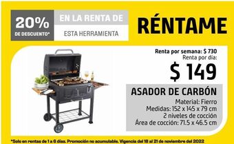 Sodimac Homecenter Asador de carbón renta por día oferta