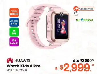 RadioShack Smartwatch huawei kids 4 pro / rosa oferta