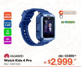 RadioShack Smartwatch huawei kids 4 pro / azul oferta