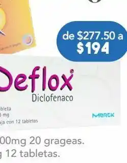 Farmacia San Pablo Deflox 12 tabletas caja oferta