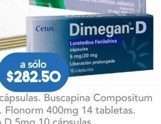 Dimegan d 10 cápsulas caja