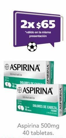 Farmacia San Pablo Aspirina para dolor de cabeza, fiebre y reumatismo oferta