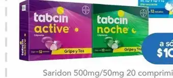 Farmacia San Pablo Tabcin active + tabcin noche 12 + 12 cápsulas 24 cápsulas oferta