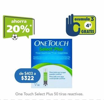 Farmacia San Pablo One touch select plus tiras reactivas 50 piezas oferta