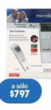Farmacia San Pablo Microlife termómetro infrarojo de frente 1 pieza oferta