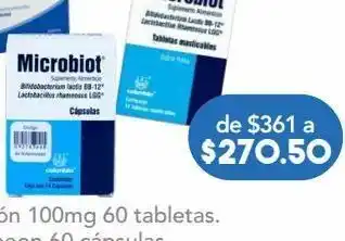 Farmacia San Pablo Microbiot sabor fresa masticable 14 tabletas oferta