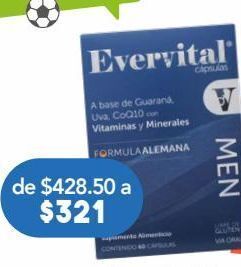 Farmacia San Pablo Evervital men 60 cápsulas oferta