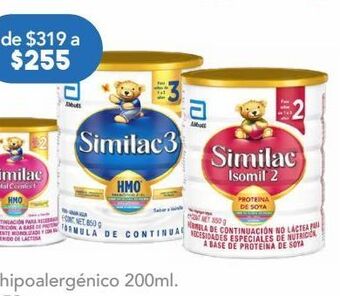 Farmacia San Pablo Similac etapa 3 fórmula de continuación para niños de 1 a 3 años con hmo 850 g oferta