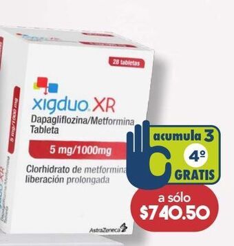 Farmacia San Pablo Xigduo xr 28 tableta caja oferta