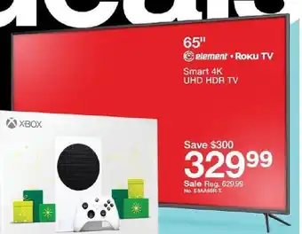 Target Element 65" Roku Tv Smart 4K UHD HDR TV oferta