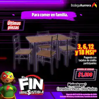 Mainstrays Comedor 5 Piezas color Madera