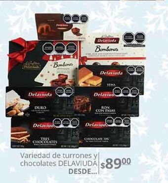 La Comer Variedad de turrones y chocolates delaviuda oferta