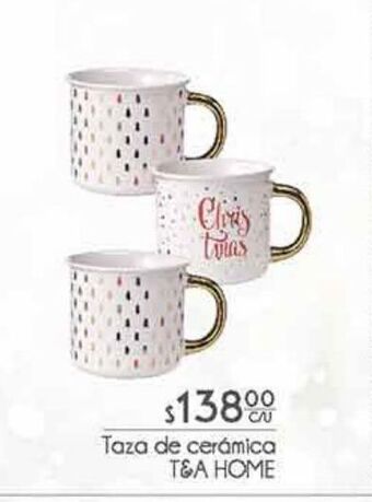 Taza de ceramica tea home