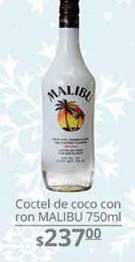 La Comer Cóctel de coco con ron malibu 750ml oferta