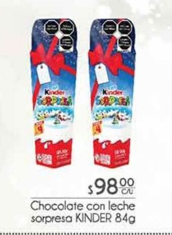 Chocolate con leche sorpresa kinder 84g