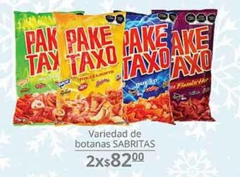 Variedad de botanas sabritas