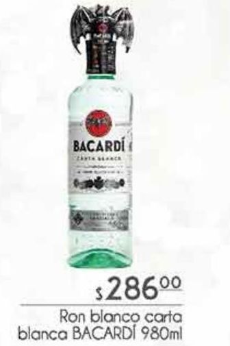 Ron blanco carta blanca bacardi 980ml
