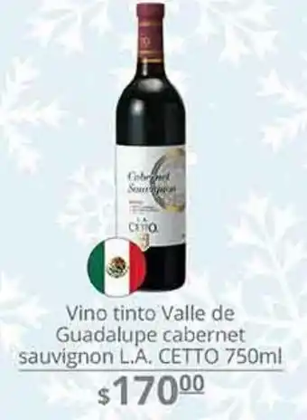 La Comer Vino tinto valle de guadalupe 750ml oferta