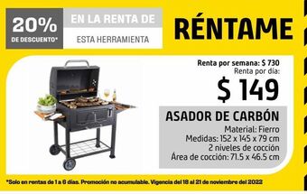 Sodimac Homecenter Asador de carbón renta por día oferta