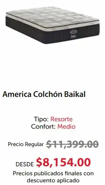 Super Colchones America Colchón Baikal oferta