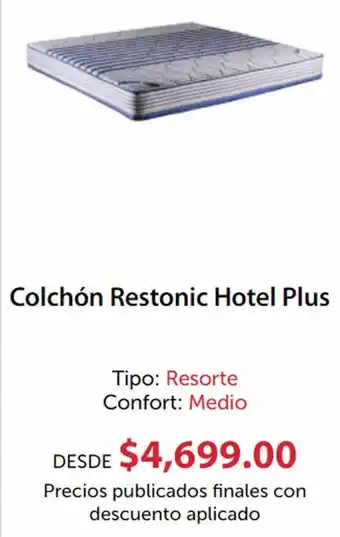 Super Colchones Colchón Restonic Hotel Plus oferta