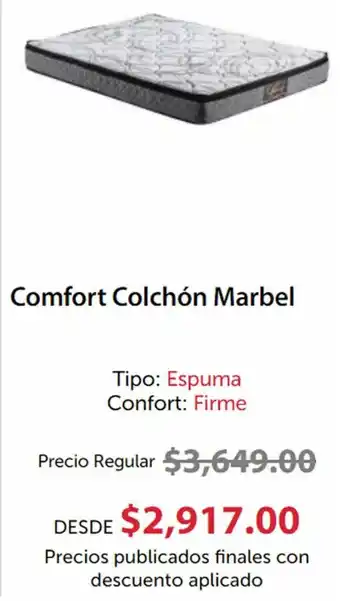 Super Colchones COmfort Colchón Marbel oferta