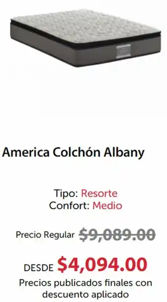 Super Colchones America Colchón Albany oferta