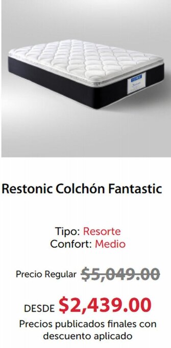 Restonic Colchón Fantastic