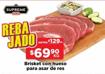 HEB Brisket con Hueso para Asar de Res oferta