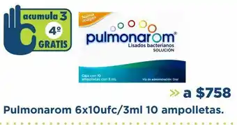Farmacia San Pablo Pulmonarom 6x10ufc/3ml 10 ampolletas. oferta