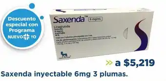 Farmacia San Pablo Saxenda inyectable 6mg 3 plumas oferta