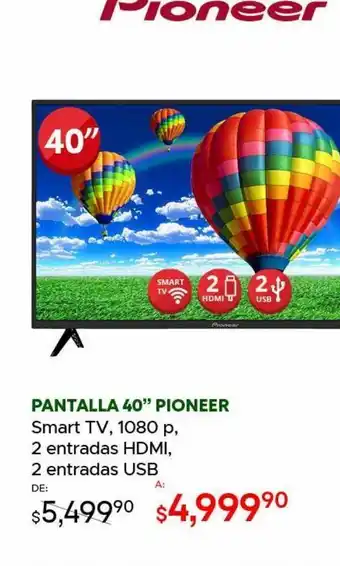 Woolworth Pantalla 40" pioneer oferta