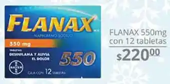 Flanax 550mg con 12 Tabletas