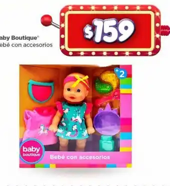 Bodega Aurrerá Baby boutique muñeca de bebé con accesorios oferta