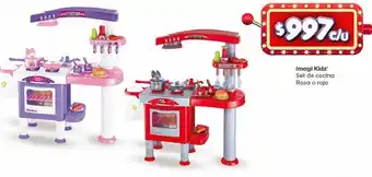 Bodega Aurrerá Imagi kidz set de cocina rosa o rojo oferta