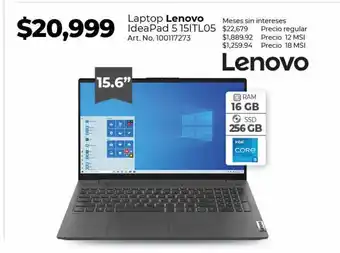 Office Depot Laptop lenovo ideapad 5 15itlo5 oferta